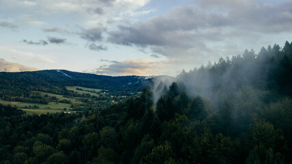 Beautiful view of a mountains. Bieszczady mountains, Poland.