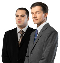 Two Confident Businessmen, Isolated