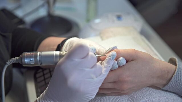 Removal of cuticles with an electric nail cutter