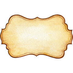 watercolor vintage old label