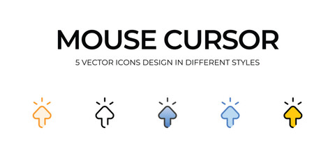 mouse cursor icons set vector illustration. vector stock,