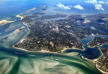 Chatham, Cape Cod Aerial with Beach and Ocean