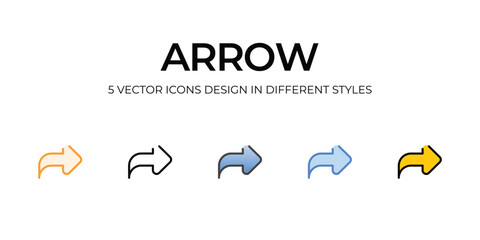 arrow icons set vector illustration. vector stock,