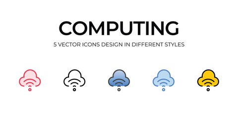 computing icons set vector illustration. vector stock,