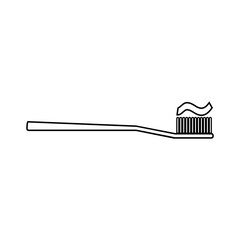 Toothbrush icon on white.