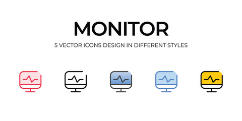 monitor icons set vector illustration. vector stock,