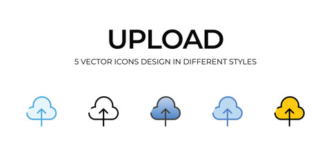 upload icons set vector illustration. vector stock,