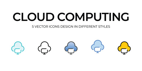 cloud computing icons set vector illustration. vector stock,