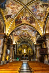 Poster Main nave and presbytery of Eglise Sainte Marie des Anges St. Mary of Angels church of Franciscans Monastery in Cimiez district of Nice in France © Art Media Factory