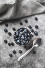 fotografía gastronómica de moras azules ( blueberries)