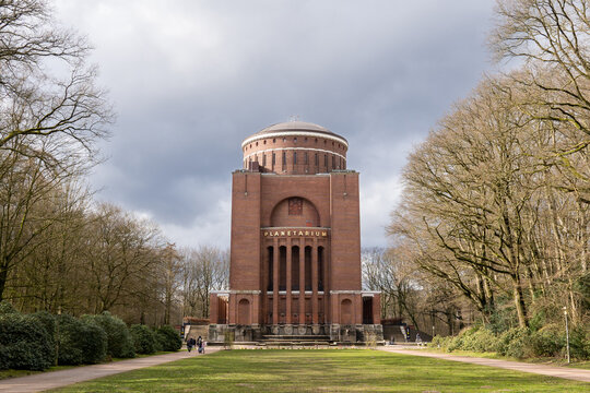 The old planetarium in the city park in Hamburg, Germany.