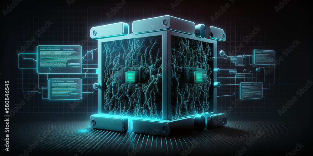Poster bitcoin and other cryptocurrencies can be safely transferred online using blockchain financial techn