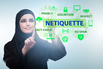 Concept of etiquette and netiquette