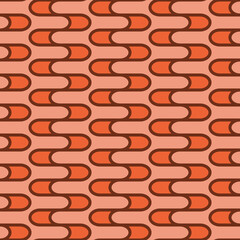 Retro Warm pattern in vintage style of the 60s and 70s