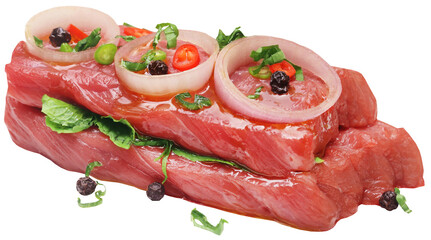 Raw beef with spices