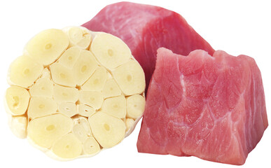 Raw beef with garlic