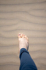 foot on sand