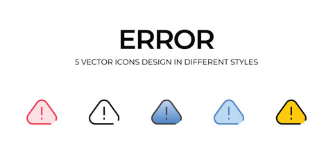 error icons set vector illustration. vector stock,