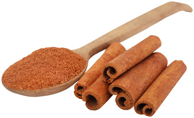 Fresh aromatic cinnamon with powder spice