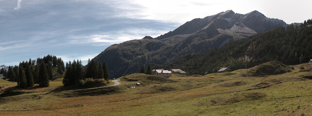 Landscape of the Swiss Canton of Grisons near Mesocco