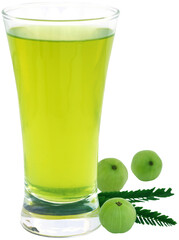 Herbal amla juice with fresh fruits