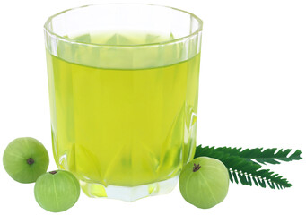 Herbal amla juice with fresh fruits