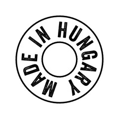 Made in Hungary text emblem stamp, concept background