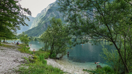 Bohinji See im Triglav Nationalpark in Slowenien