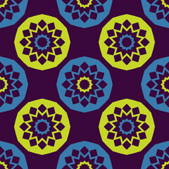 Seamless pattern with ethnic geometric ornament.