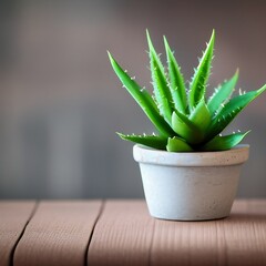 Mini succulent plant in a pot with generative ai