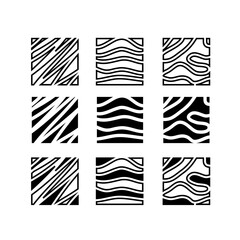 Set of squares with different effects as an element for logo or art design