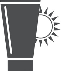 Sunscreen glyph icon Moisturizing cream for skincare