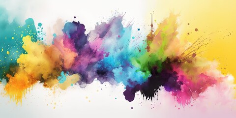 Obraz na płótnie Canvas A colorful watercolor backdrop for graphic design with an abstract touch, Generative AI