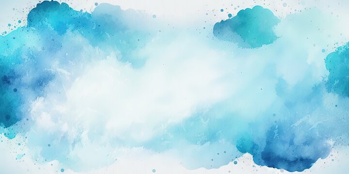 Light blue watercolor background with room for text or image, Generative AI