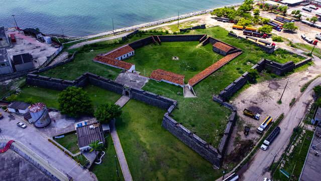 Cabedelo Regi&atilde;o Metropolitana Jo&atilde;o Pessoa Para&iacute;ba Fortaleza Portuguesa Colonial Santa Catarina Ponta Matos Vila S&atilde;o Jo&atilde;o Rio Mar Praia Canh&atilde;o Ilha da Restinga Drone A&eacute;rea Paisagem Viagem Turismo 