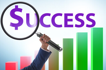 Concept of growing business with chart