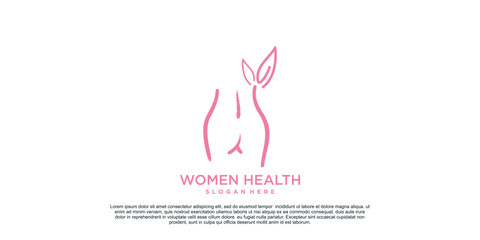Woman health logo design and woman slim body unique concept Premium Vector Part 4