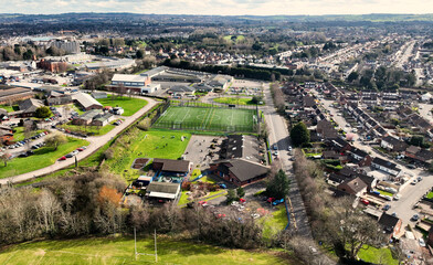 Aerial view of Malone Integrated-College Belfast Cityscape Northern Ireland 03-03-23