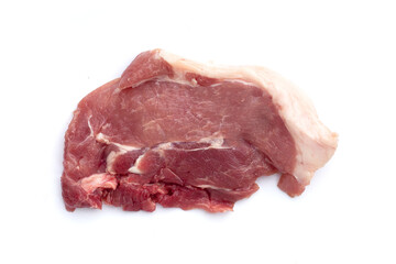 Pork meat on white background.