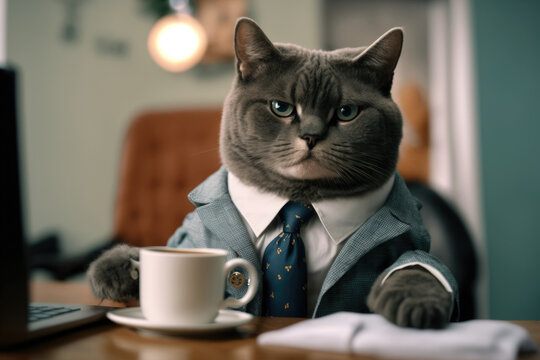 Cat Coffee Mug Set, Bow Tie Cat Gift Set, Cat Mug Set, Funny Tom Cat Coffee Cup  Set, Cute Black Cat Mug Set, Mom and Dad Cat Mug Set 