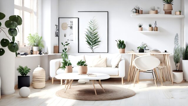 Home decor inspiration: An image of simple interior design with furniture and plants