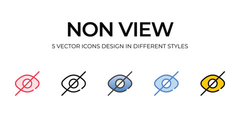 no view icons set vector illustration. vector stock,