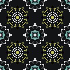 Seamless pattern with geometric ornament.