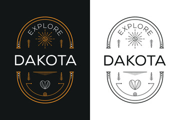 Dakota City Design, Vector illustration.