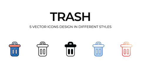 trash icons set vector illustration. vector stock,