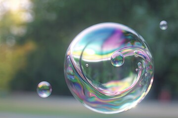 hyperreal swirling watercolors trapped in a soap bubble 4k render, generative ai