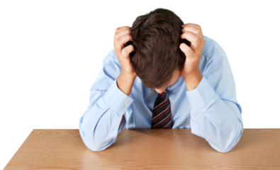 Portrait of an Exhausted Employee