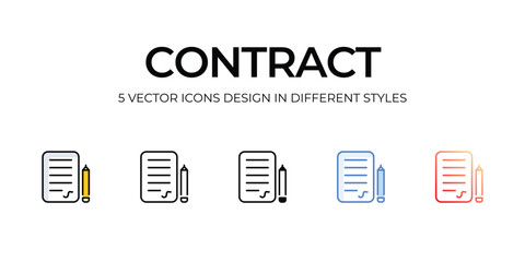 contract icons set vector illustration. vector stock,