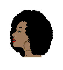Female profile, Side portrait vector illustration  clip art