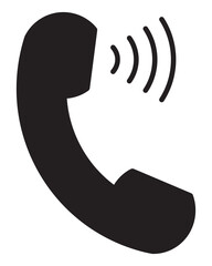 Contact Us Icon with Telephone Symbol, Representing Communication, Customer Service and Support. 